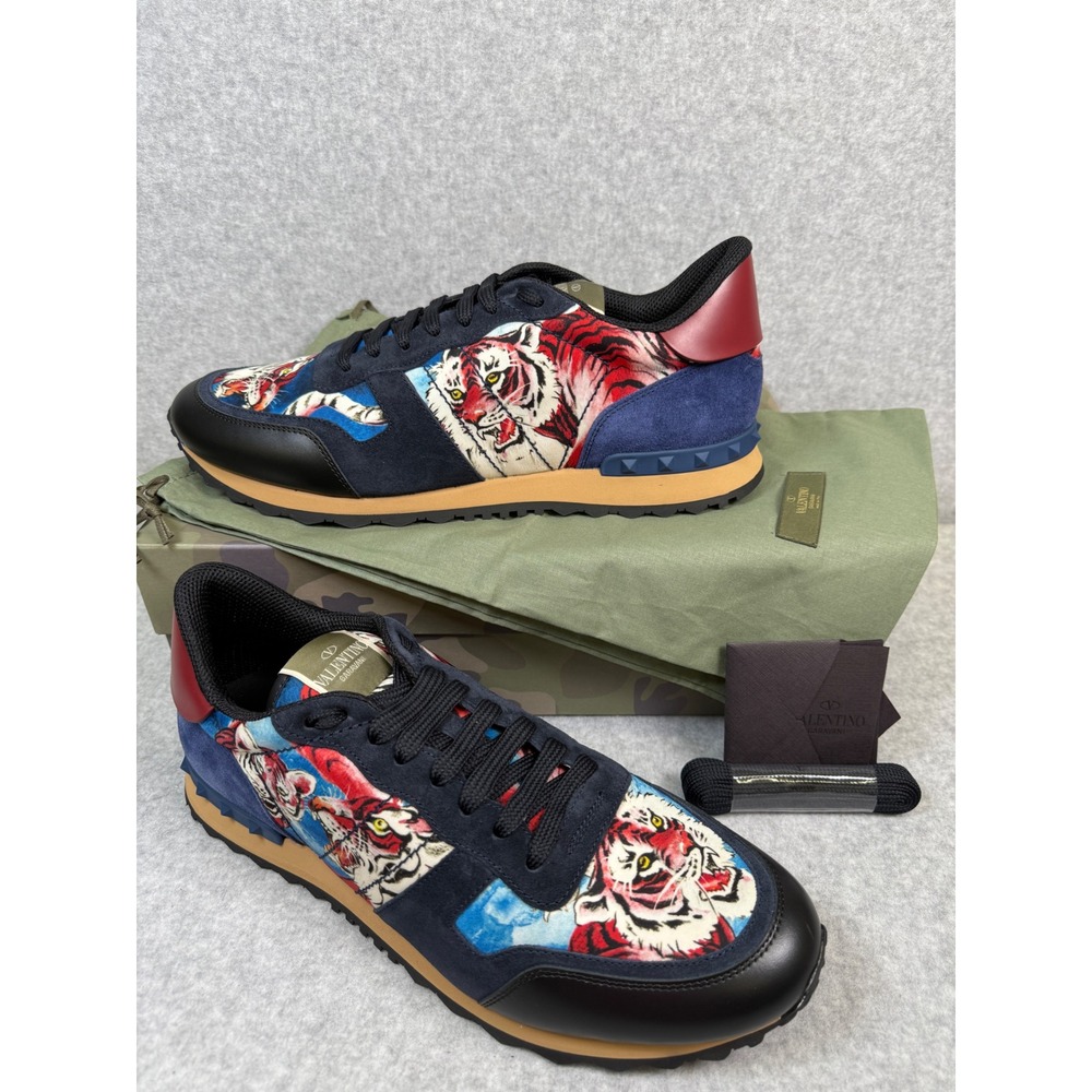 Valentino Garavani Rockrunner Tiger Sneakers Mens Designer Shoes Size EU46/US13